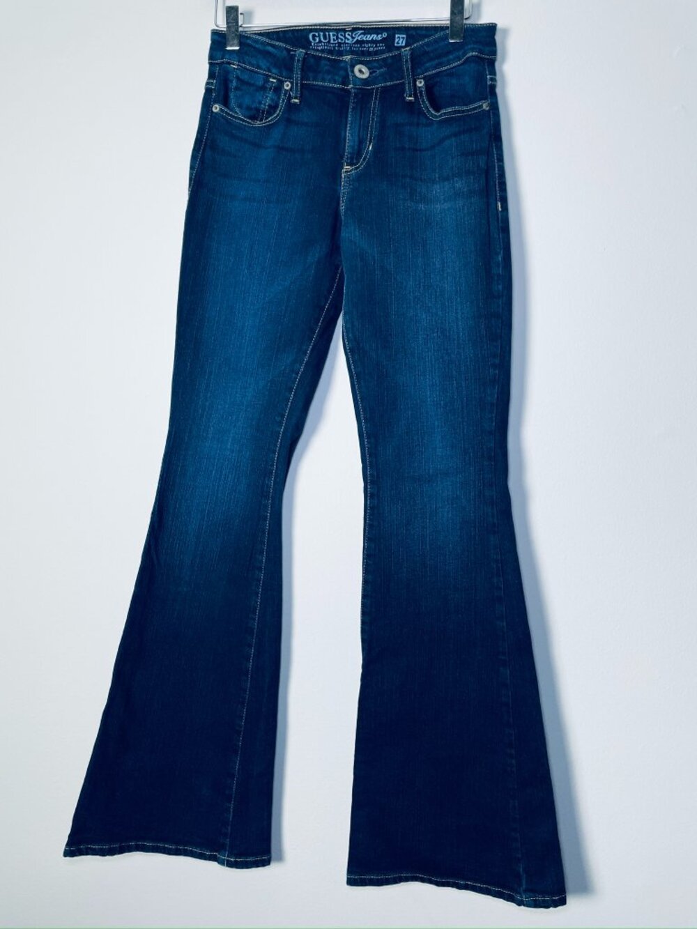 GUESS Jeans Dark Wash Low Rise Flare Jeans Size 27 2000s Y2K